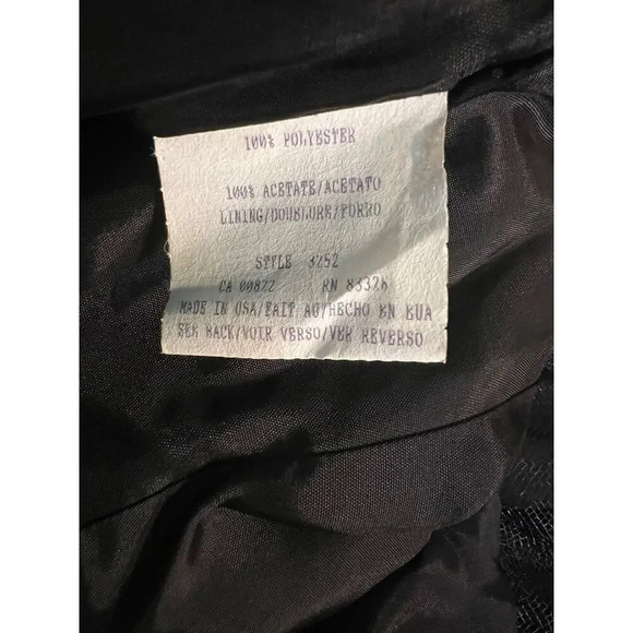 Francais By Huly Waltzer size 6 Black Satin Square Neck Fit Flare jewel 
Gown ￼ - Picture 12 of 13